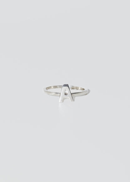 Anillo con inicial personalizado plata 925