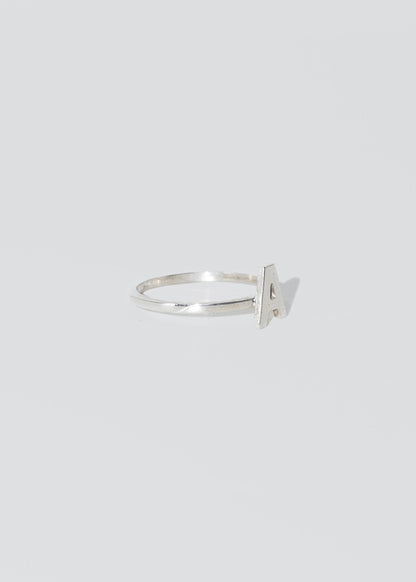Anillo con inicial personalizado plata 925