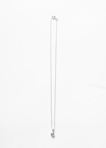 Cadena collar forcet con dije punto luz zirconia plata 925