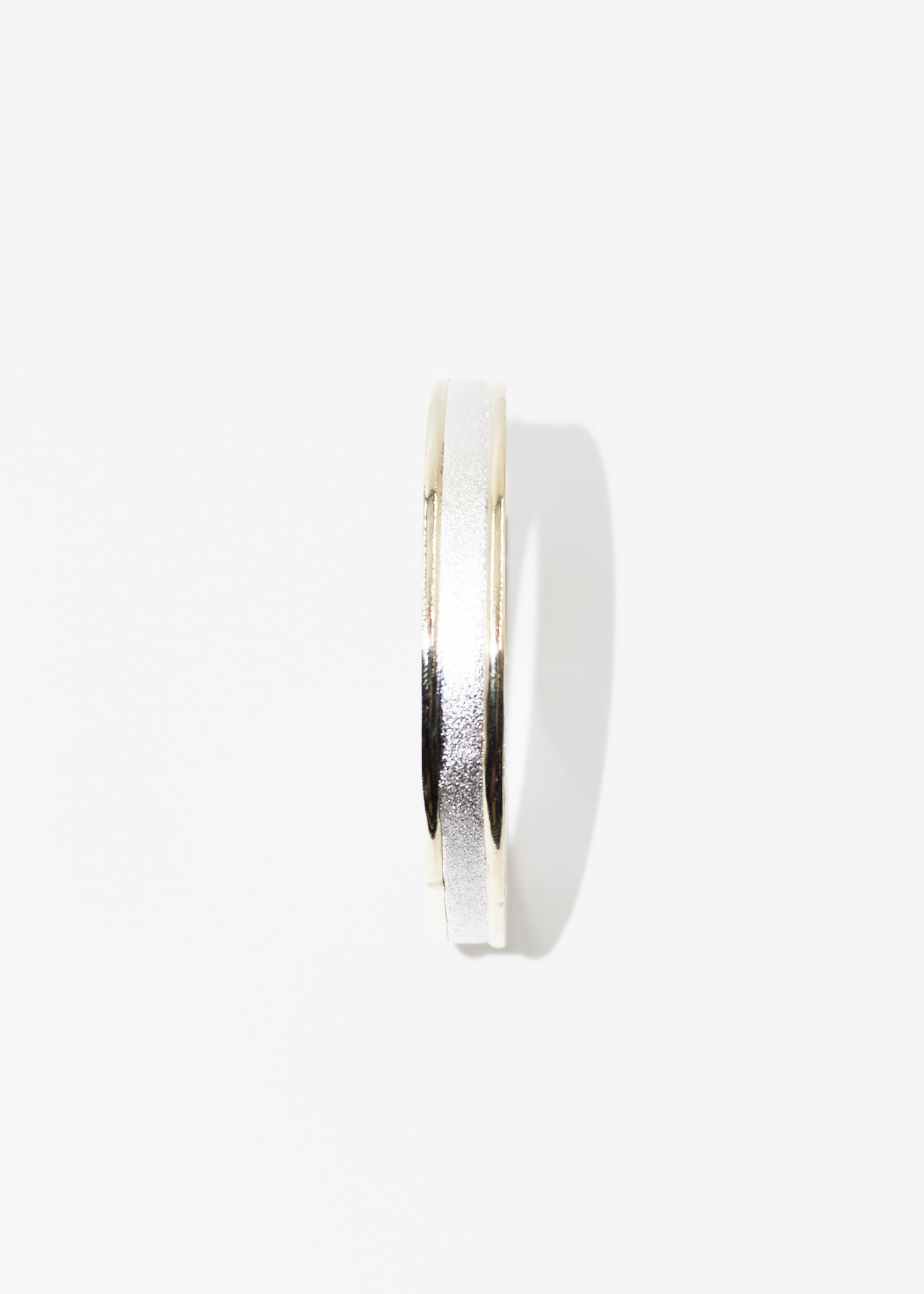 Pulsera esclava satinada 9mm plata 925 y doublé de oro 10k