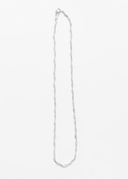 Cadena trenzada con esferas plata 925