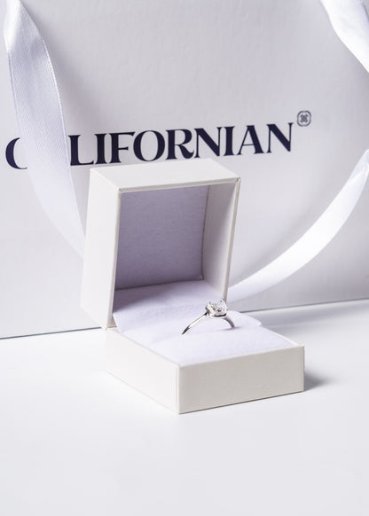 Anillo cintillo solitario zirconia cuadrada plata 925