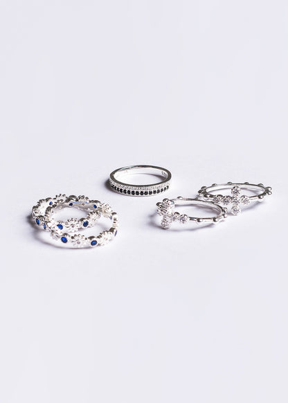 Anillo sin fin con zirconias negras plata 925