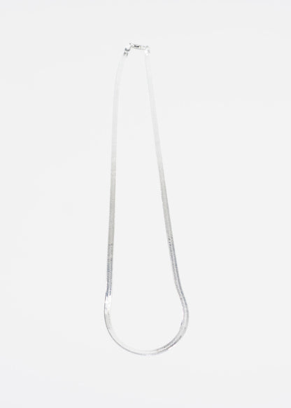 Cadena serpiente chata plata 925