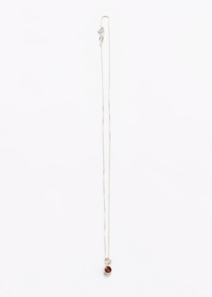 Cadena collar dije punto luz granate plata 925 - Confianza