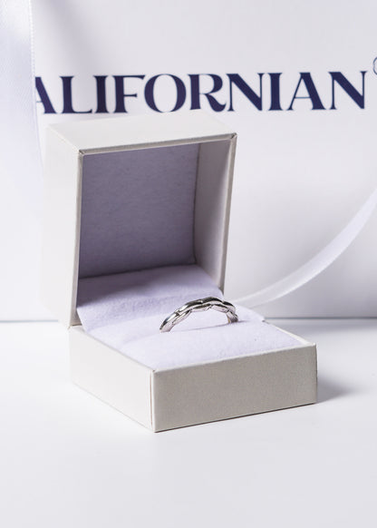 Anillo liso entrelazado plata 925