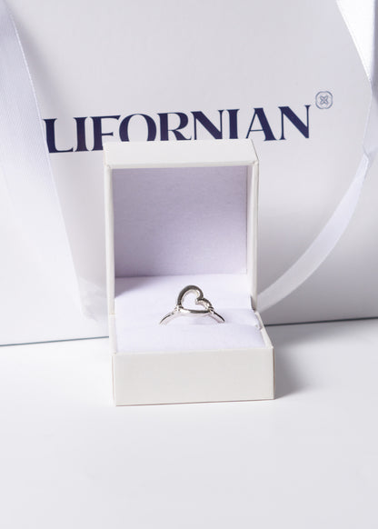 Anillo corazón calado plata 925