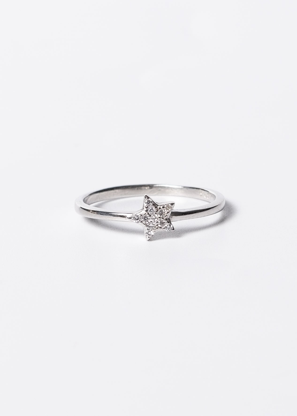 Anillo estrella zirconias plata 925