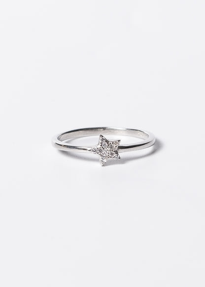Anillo estrella zirconias plata 925