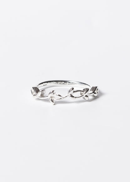 Anillo roselle liso plata 925