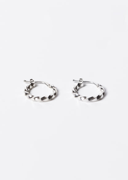 Caravanas aros torneados clip plata 925