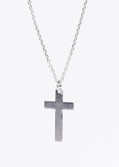 Cadena 45cm con dije cruz lisa plata 925