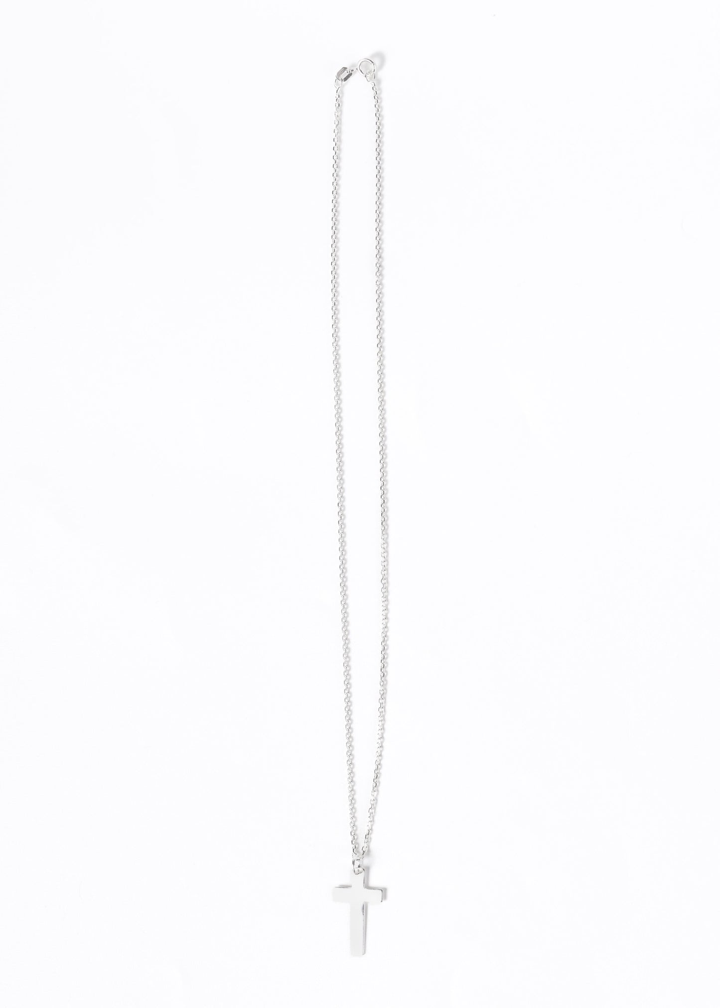 Cadena 45cm con dije cruz lisa plata 925
