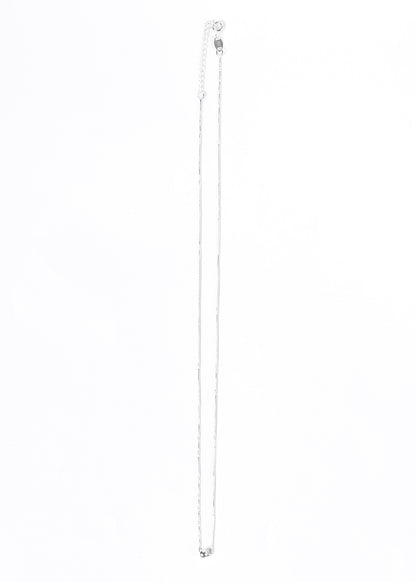 Cadena collar con dije esfera lisa plata 925