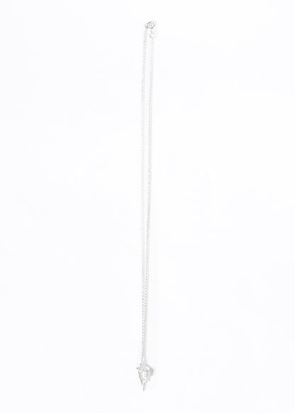 Cadena rolo 45cm con dije rayo y mini cilindro plata 925