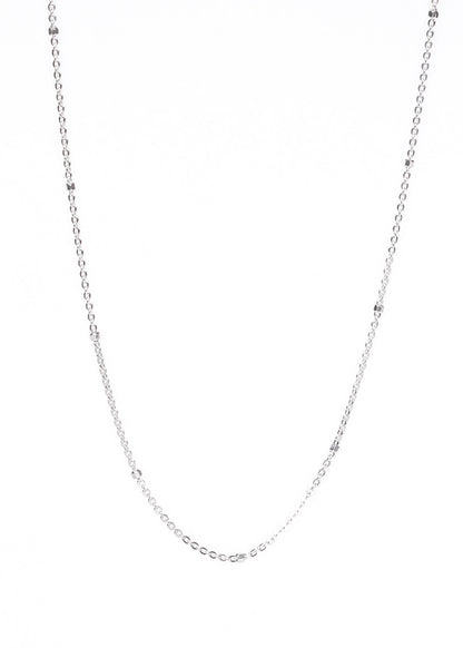 Cadena 40cm forcet con esferas facetadas plata 925