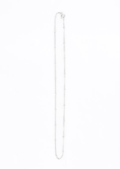 Cadena 40cm forcet con esferas facetadas plata 925