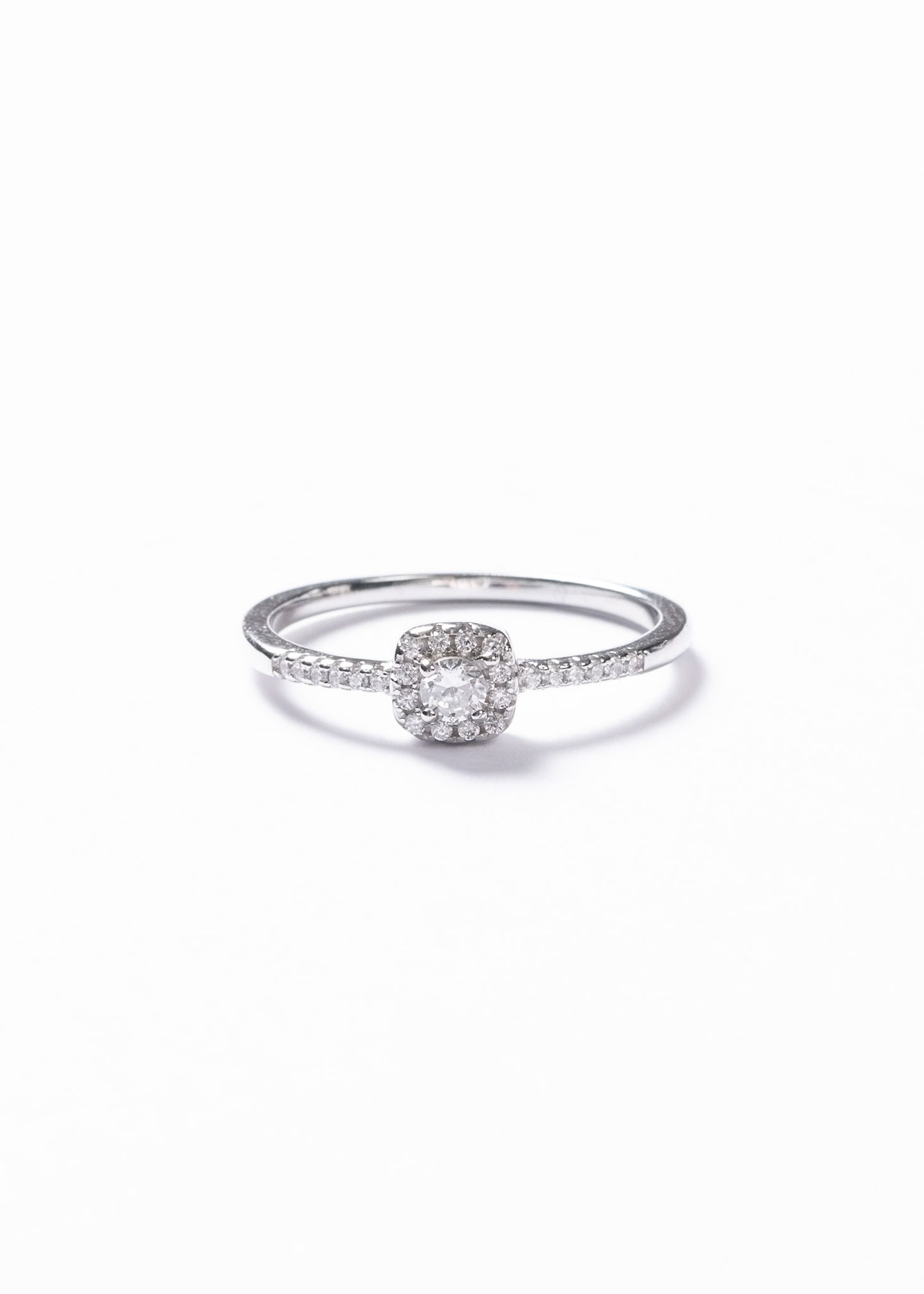 Anillo lady di cuadrado 6mm plata 925