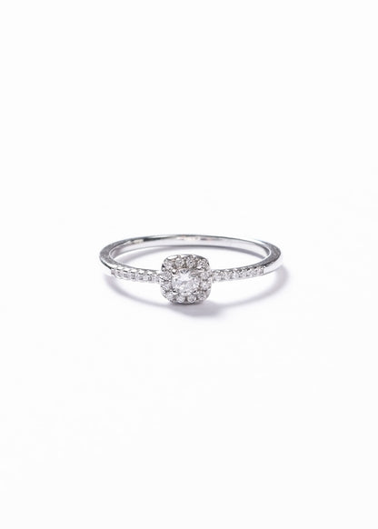 Anillo lady di cuadrado 6mm plata 925