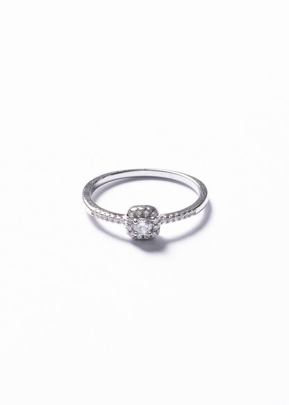 Anillo lady di cuadrado 6mm plata 925
