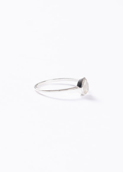 Anillo gota piedra luna plata 925 - Feminidad