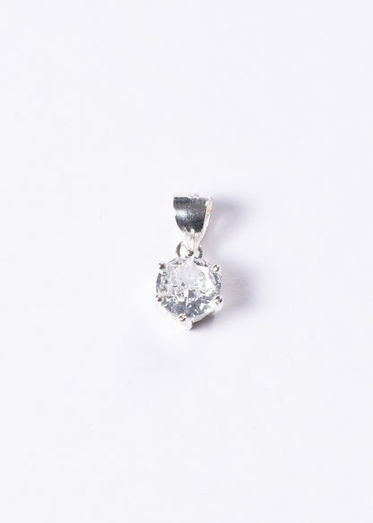 Dije punto luz 6 puntas 8mm plata 925