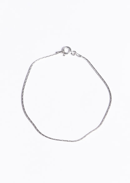 Pulsera cola de ratón labrada fina plata 925