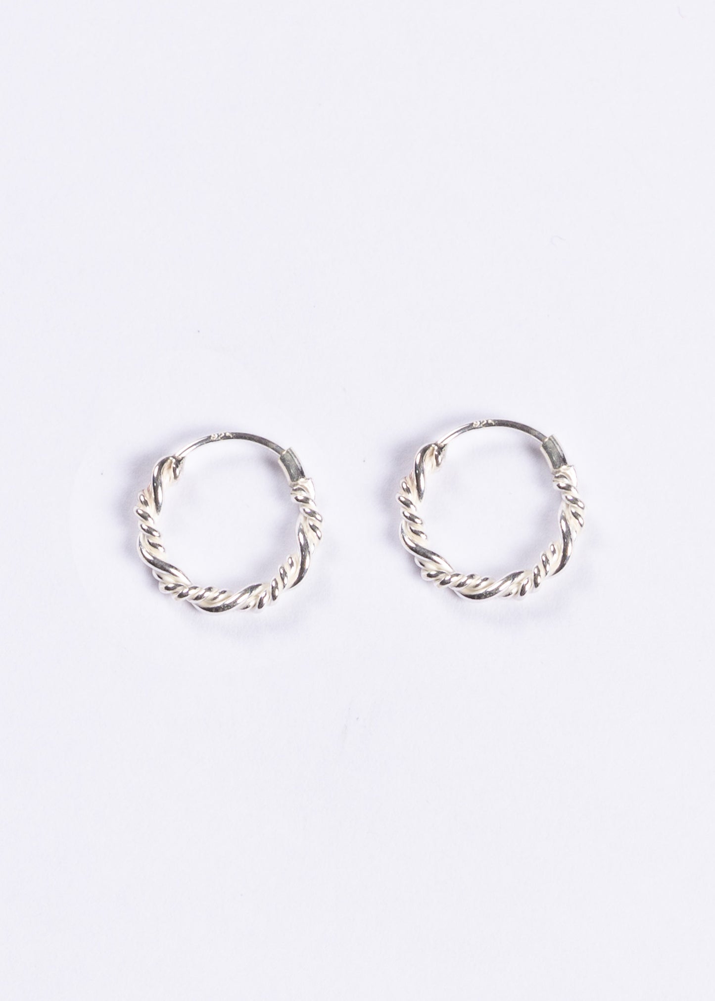 Caravanas aros trenzados 12mm plata 925