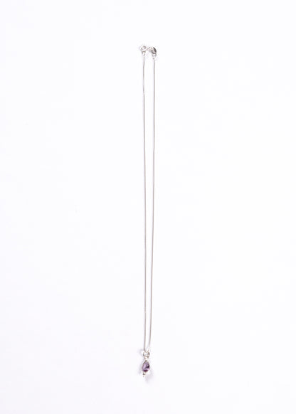 Cadena collar con dije amatista esferas plata 925 - Transformación