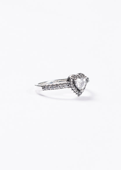 Anillo corazón promesa zirconia blanca plata 925