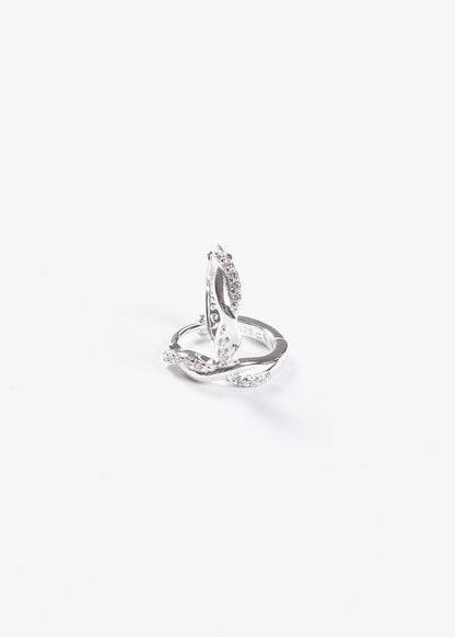 Caravanas aros trenzados zirconias plata 925