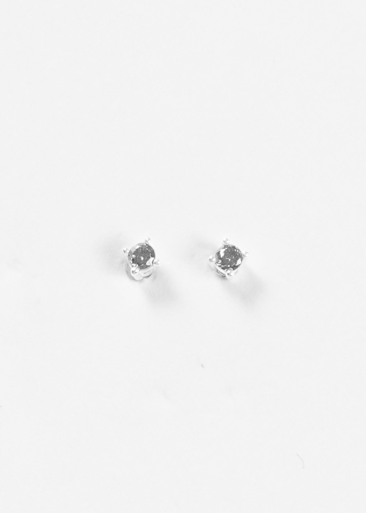 Caravanas mini 2mm brillo zirconia blanca plata 925