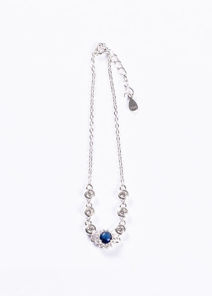 Pulsera Lady di zirconia azul Plata 925