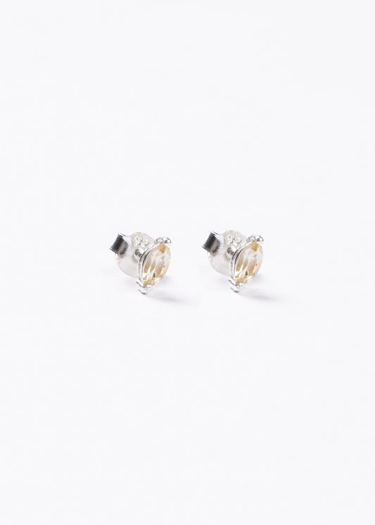 Caravanas marquesa mini citrino plata 925 - Éxito