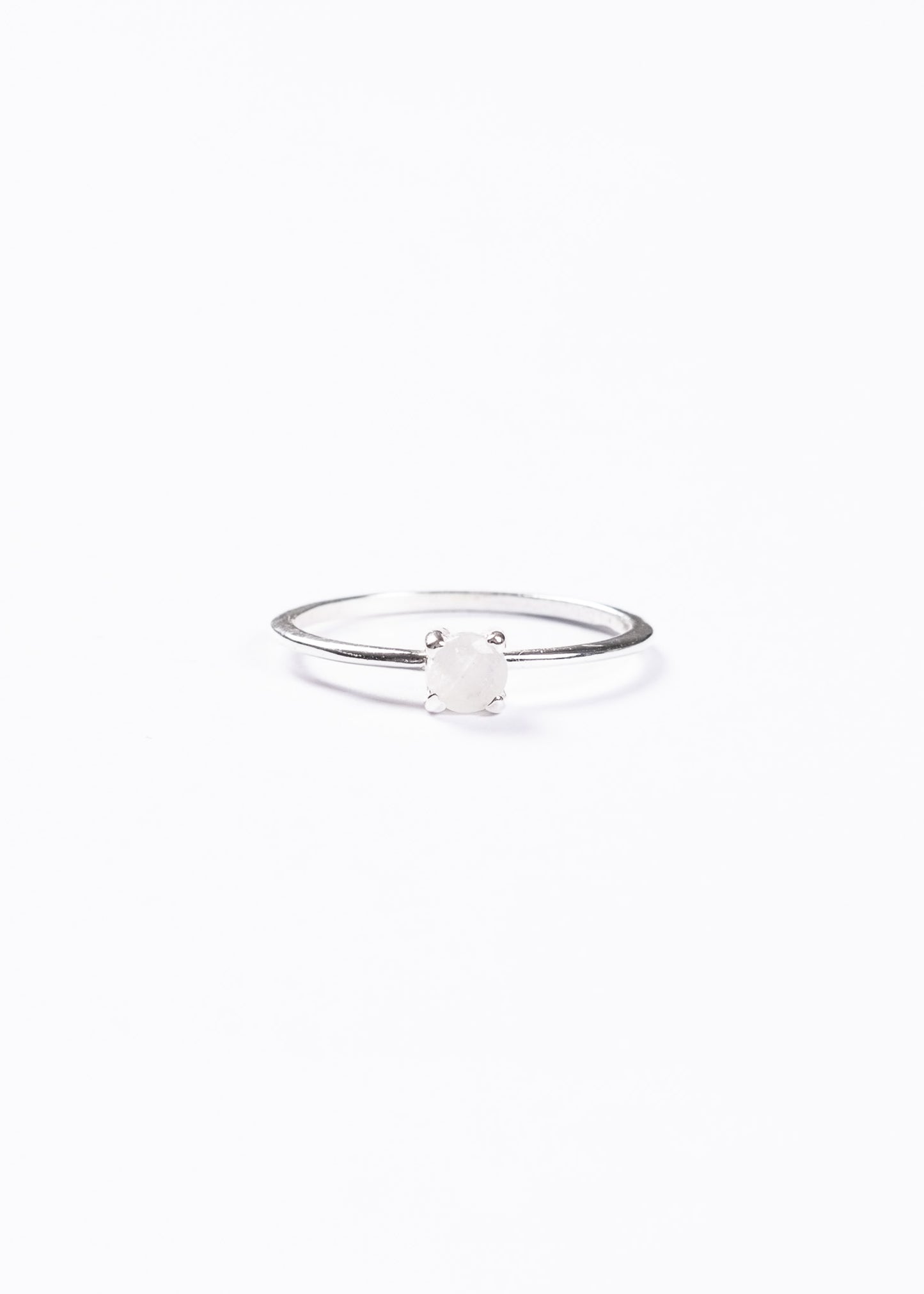 Anillo piedra luna 4mm plata 925 - Paz