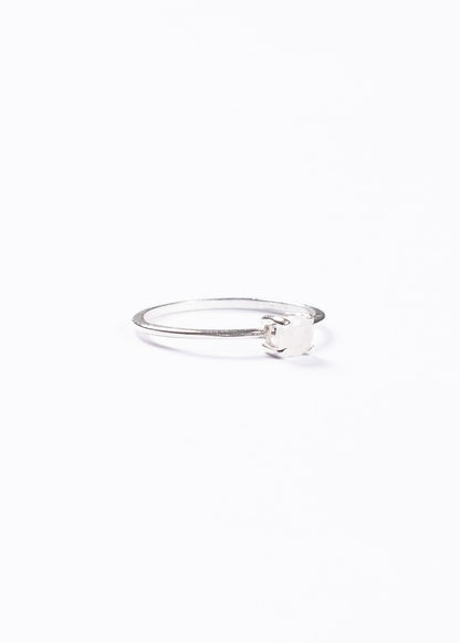 Anillo piedra luna 4mm plata 925 - Paz