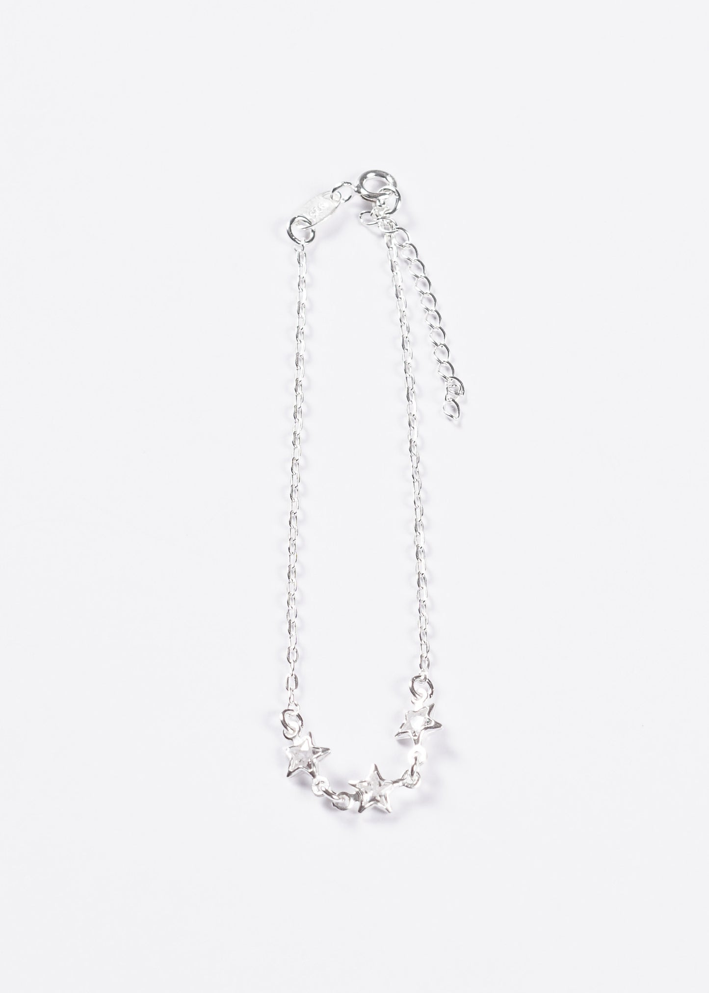 Pulsera forcé tres estrellas plata 925