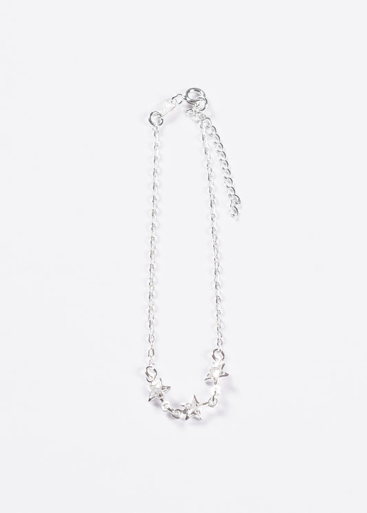Pulsera forcé tres estrellas plata 925