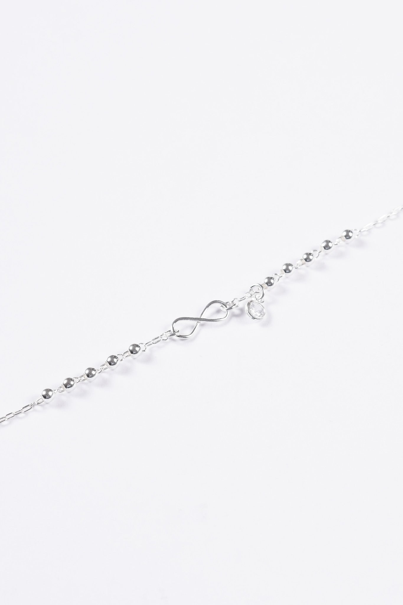 Pulsera forcé infinito y puntos luz plata 925