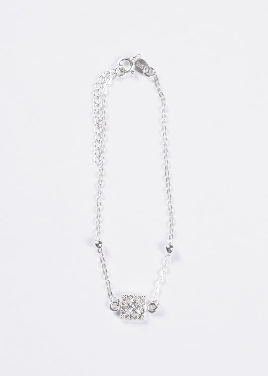 Pulsera forcé Lady di cuadrada plata 925
