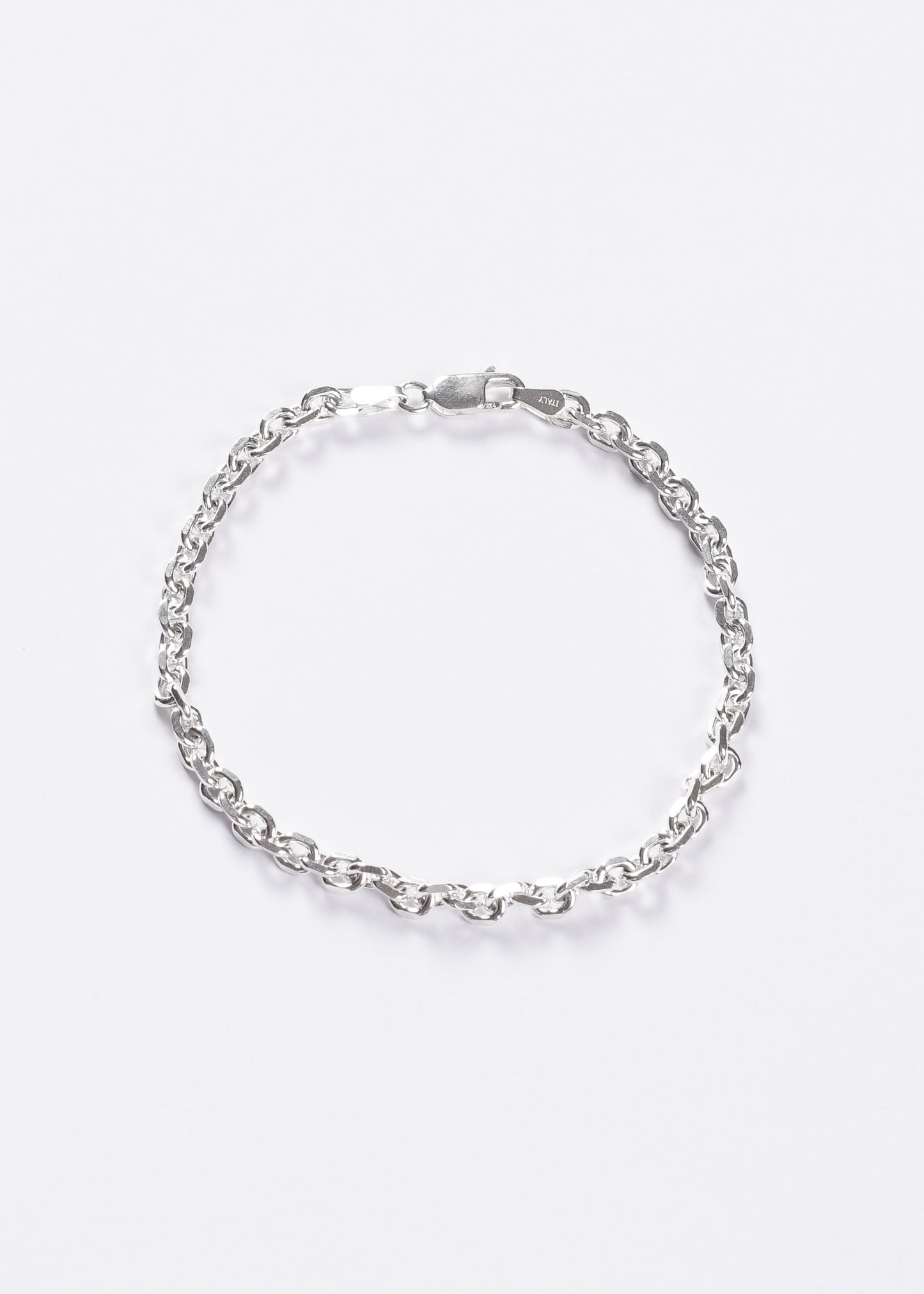 Pulsera forcé cerrada maciza 4mm plata 925