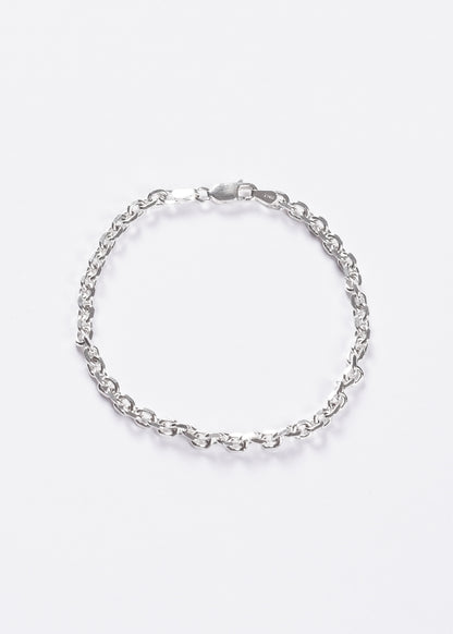Pulsera forcé cerrada maciza 4mm plata 925