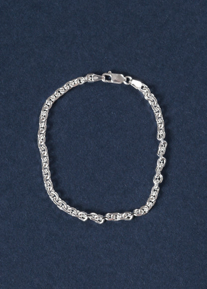 Pulsera forcé cerrada maciza 4mm plata 925