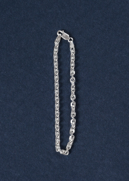 Pulsera forcé cerrada maciza 4mm plata 925