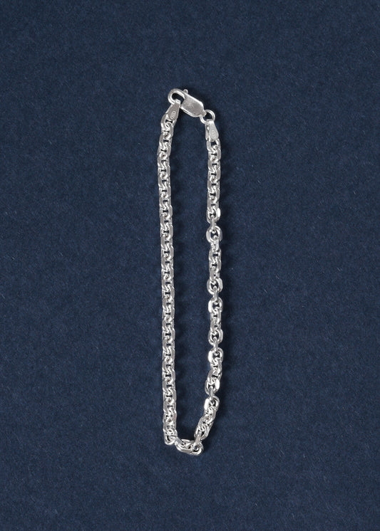 Pulsera forcé cerrada maciza 4mm plata 925