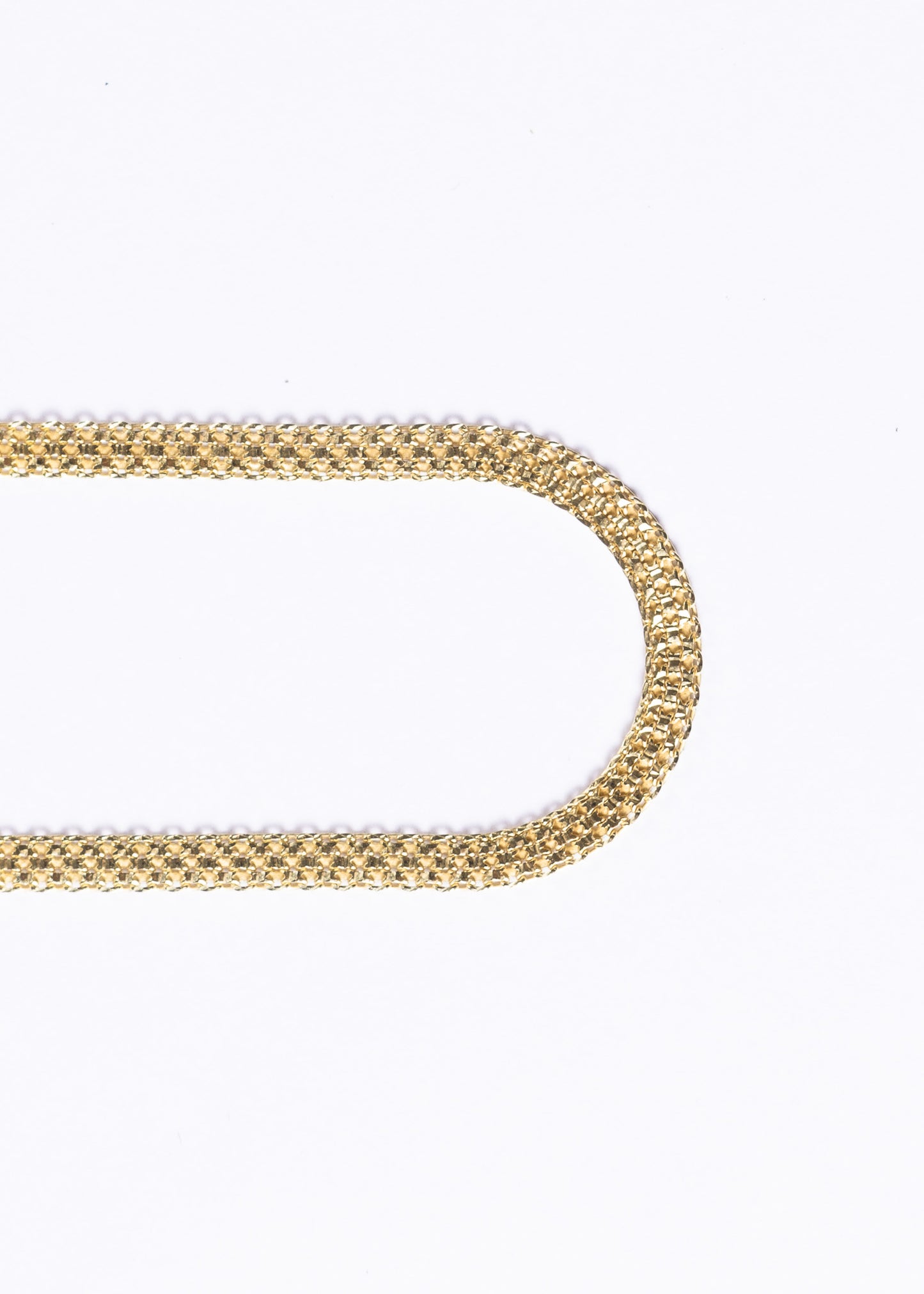 Cadena Bismarck 4mm plata 925 bañada en oro 18k