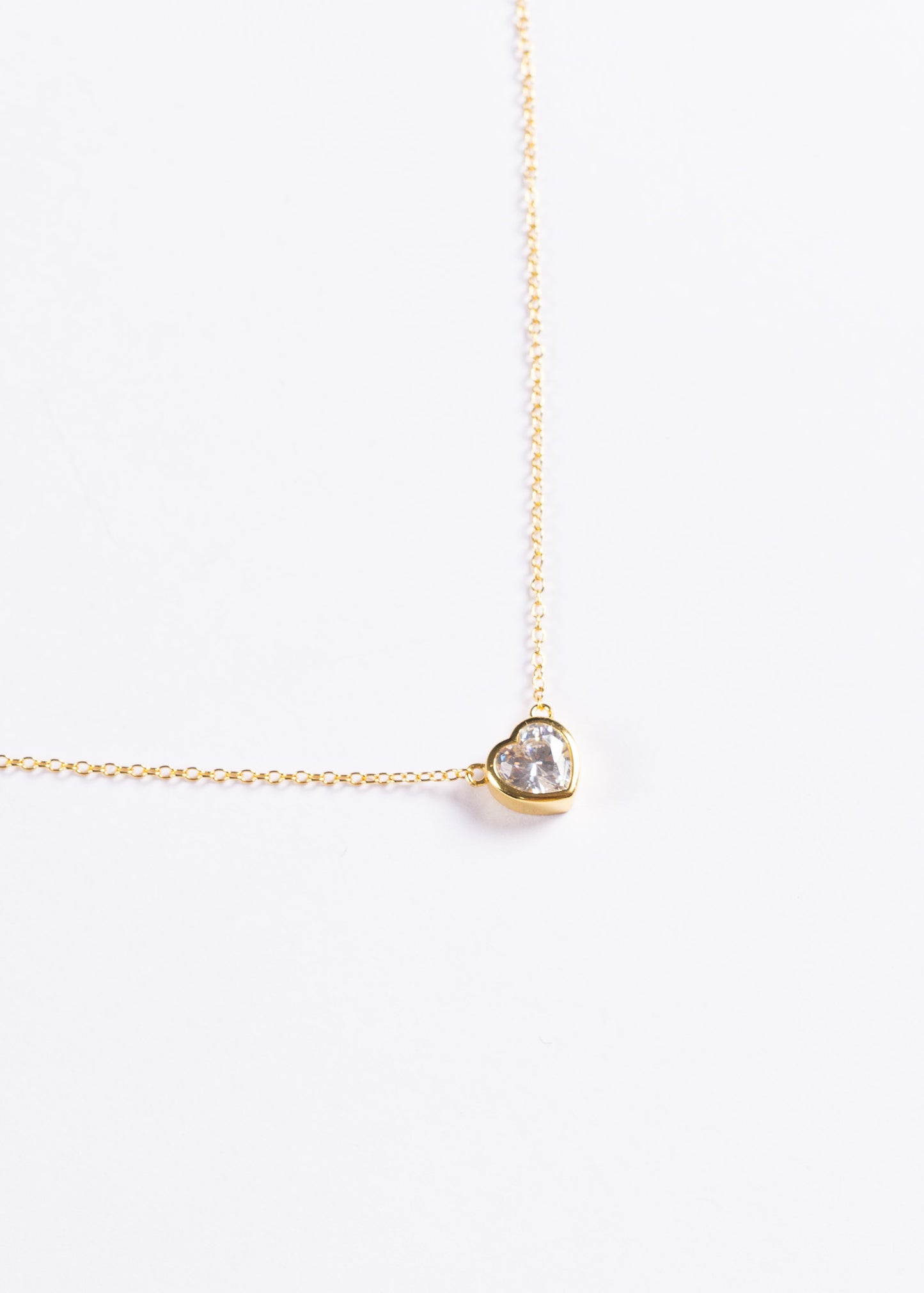 Cadena collar forcé dije corazón 7mm plata 925 baño en oro 18k