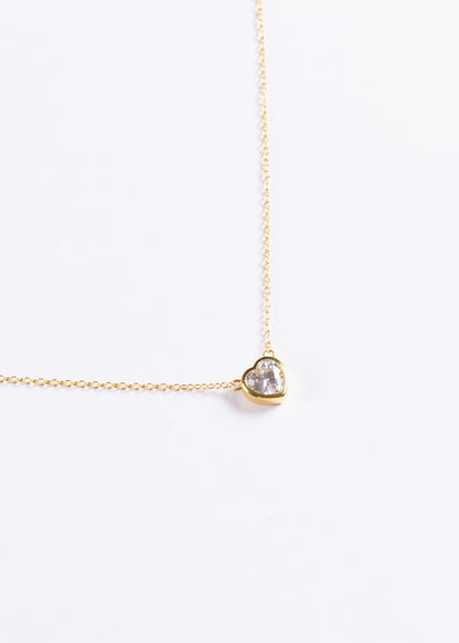 Cadena collar forcé dije corazón 7mm plata 925 baño en oro 18k