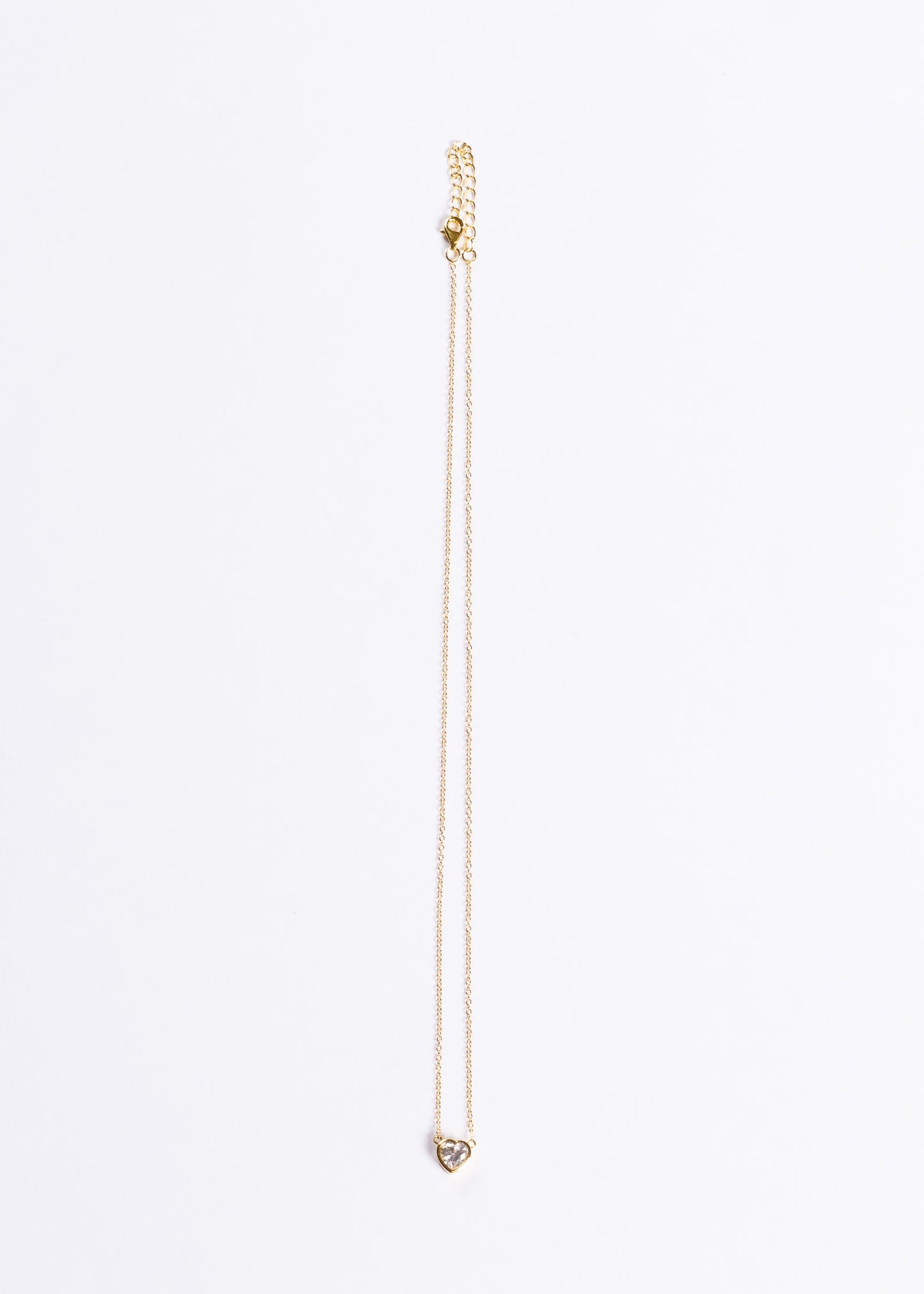 Cadena collar forcé dije corazón 7mm plata 925 baño en oro 18k