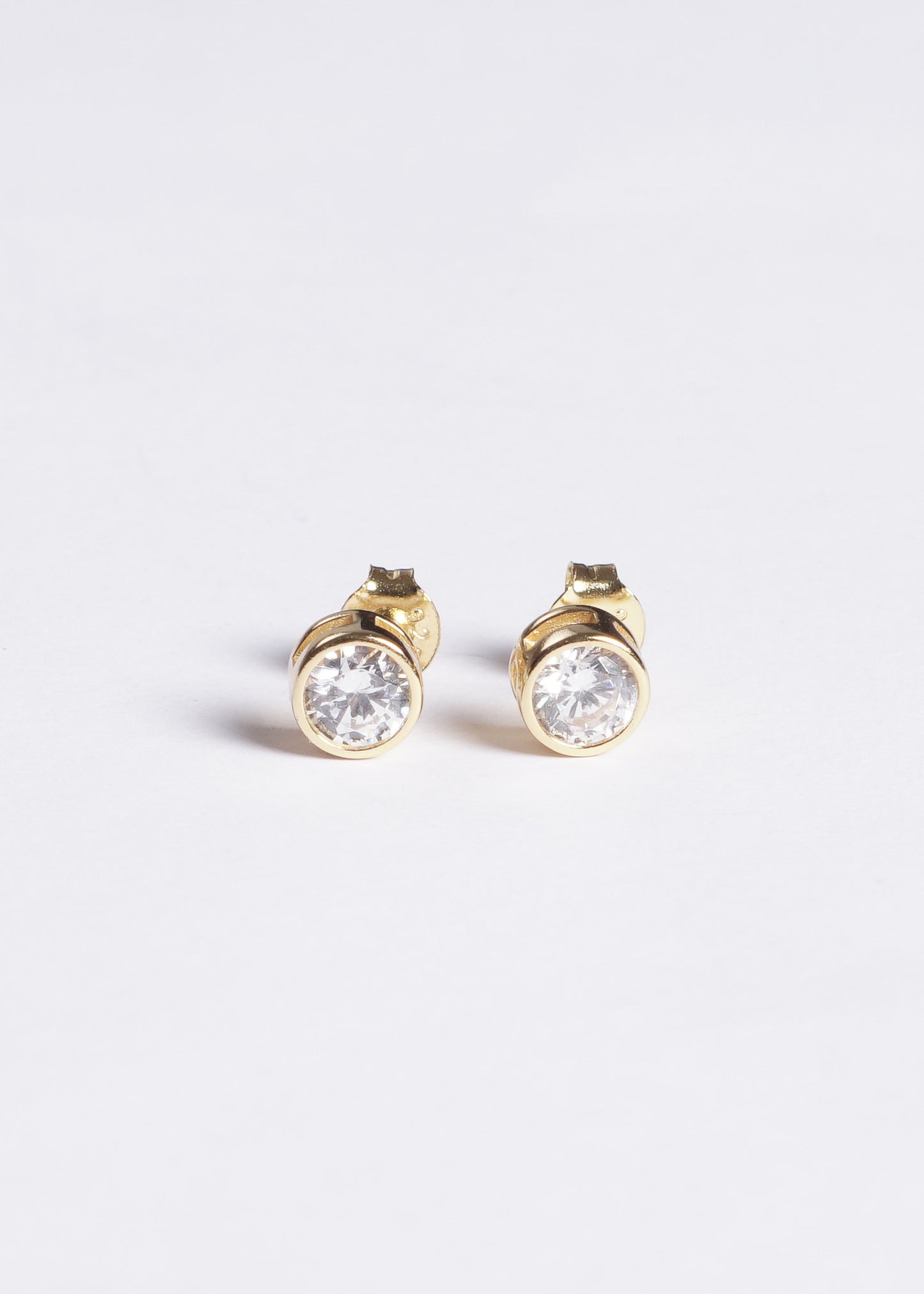 Caravanas punto luz inglés plata 925 bañada en oro 18k